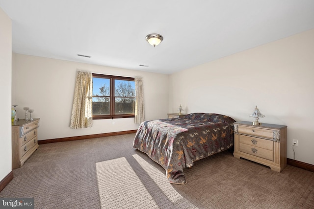 view of carpeted bedroom