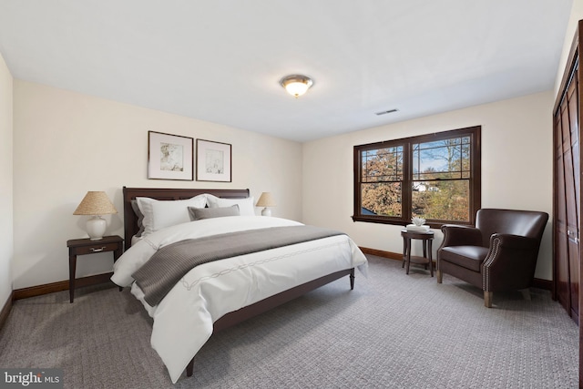 view of carpeted bedroom