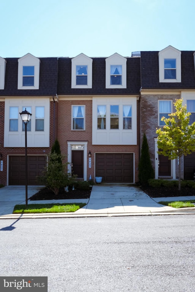 view of property with a garage