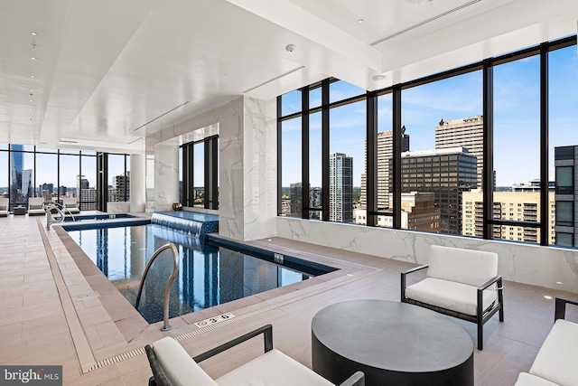 pool featuring a view of city