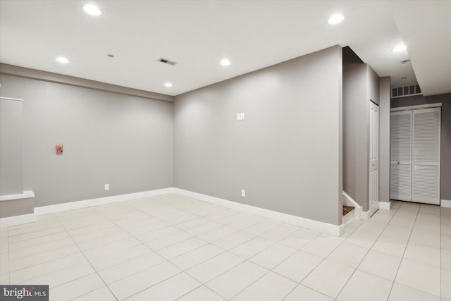 view of tiled spare room