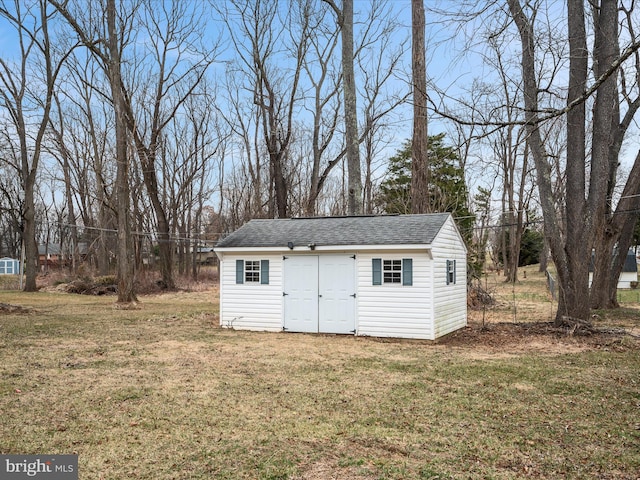 view of shed