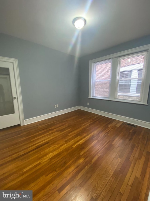 interior space featuring dark hardwood / wood-style floors