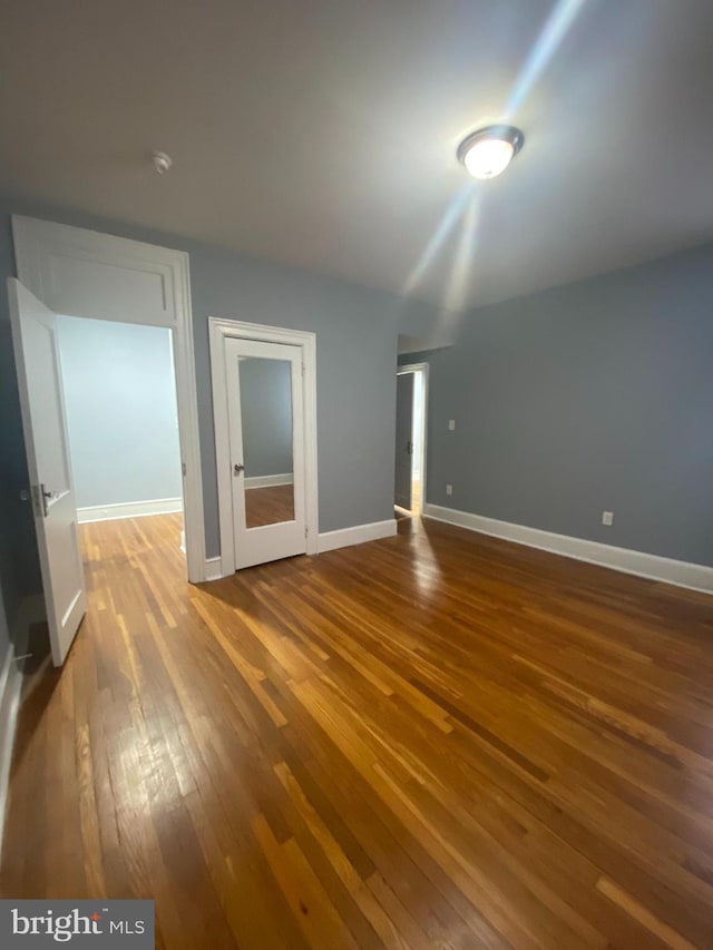 interior space featuring wood-type flooring