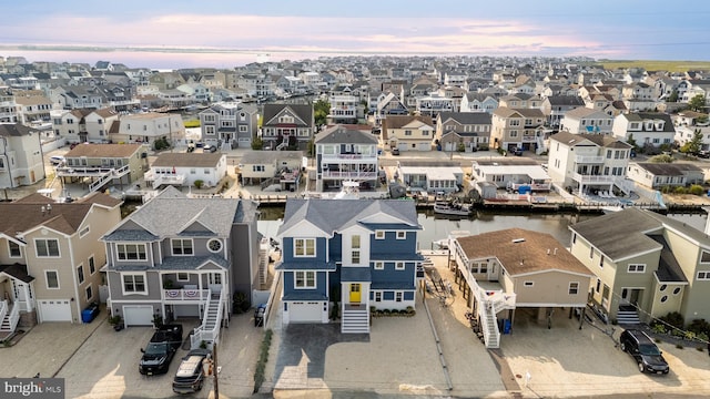 aerial view with a residential view