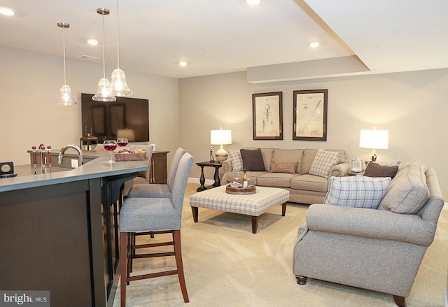 view of carpeted living room