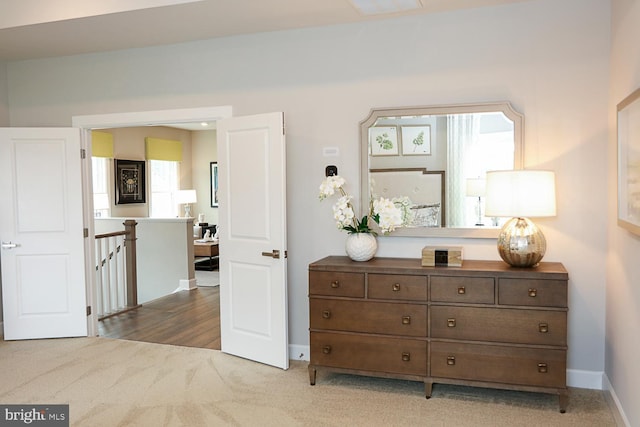 interior space featuring hardwood / wood-style flooring