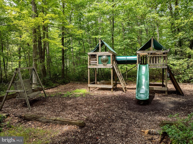 view of jungle gym