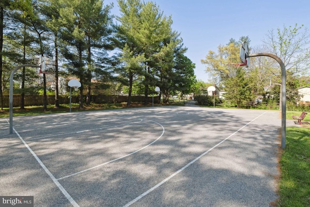 view of basketball court