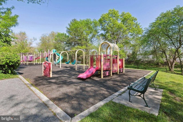 view of jungle gym