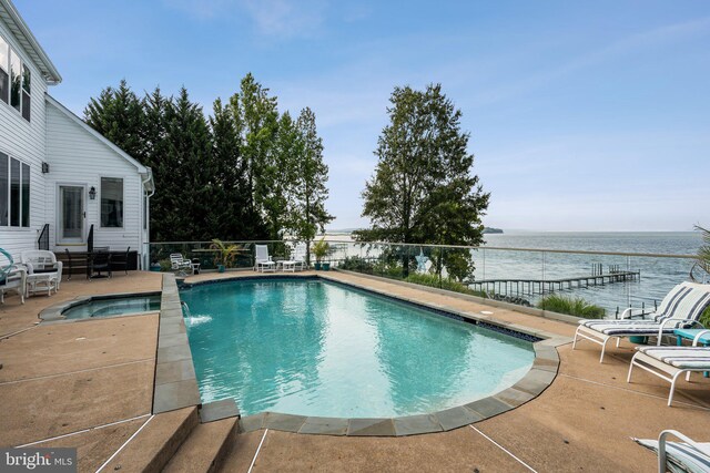 view of pool with a patio area