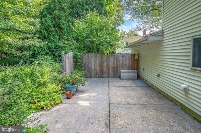 view of patio with fence