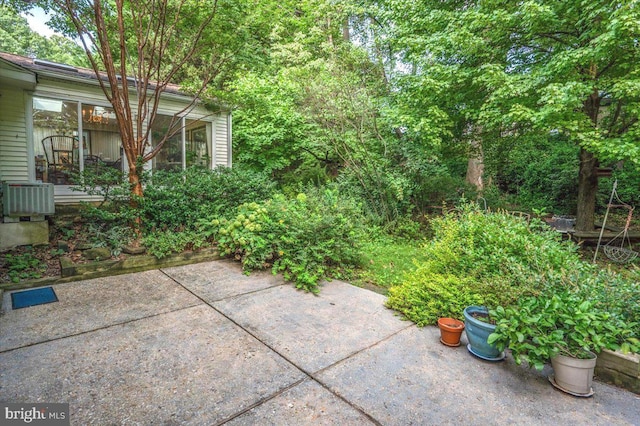 view of patio / terrace featuring central air condition unit