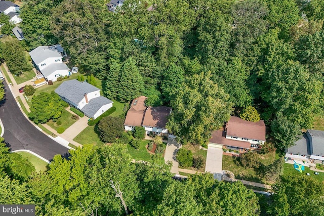 drone / aerial view with a residential view