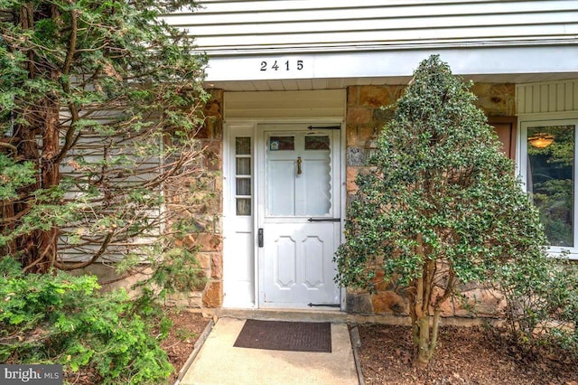 view of doorway to property