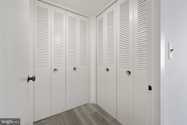 interior space with light wood-type flooring