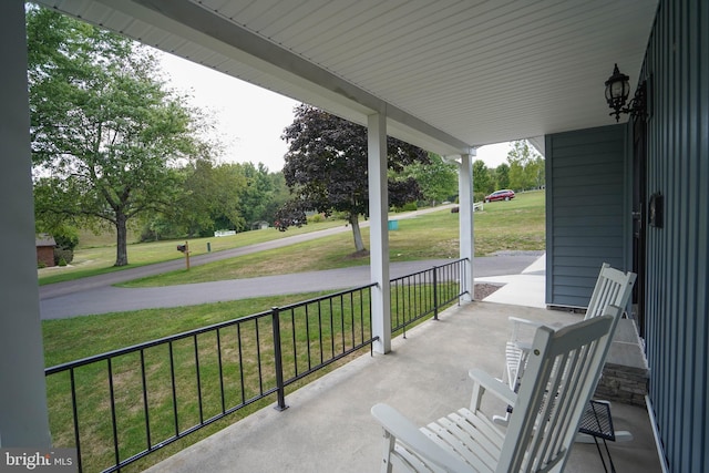 view of patio / terrace featuring covered porch