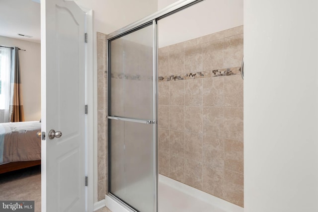 bathroom with walk in shower