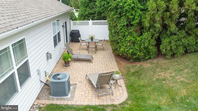 view of patio with central air condition unit