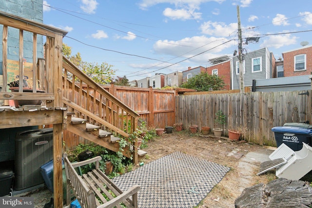 view of patio with central AC