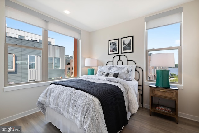 bedroom featuring hardwood / wood-style floors