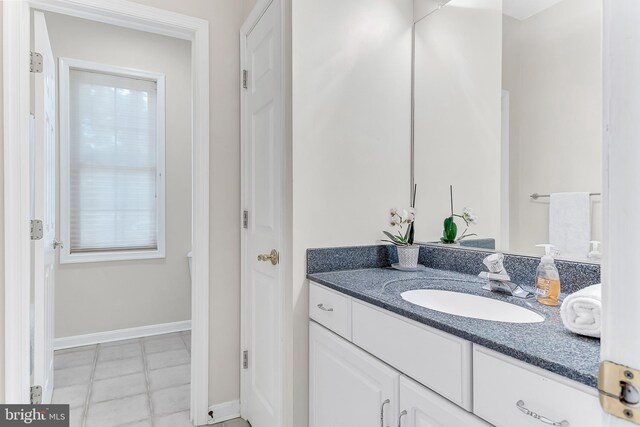 bathroom with vanity