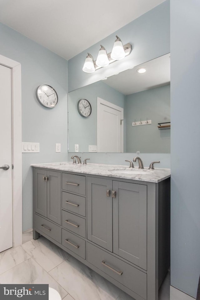 bathroom featuring vanity