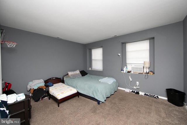 view of carpeted bedroom