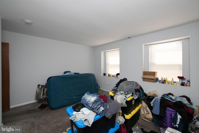 view of carpeted bedroom