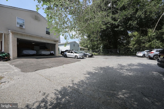 exterior space featuring a garage