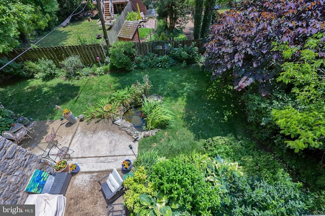 view of yard featuring a patio