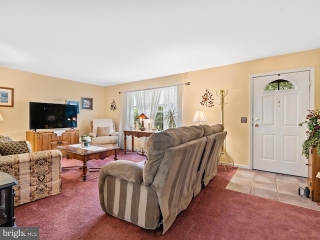 view of carpeted living room