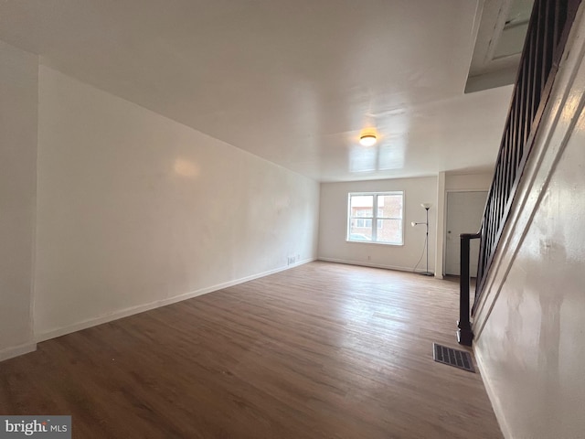 unfurnished living room with light hardwood / wood-style flooring