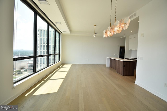 interior space featuring light wood-type flooring