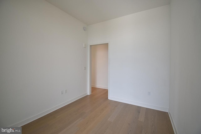 empty room featuring light hardwood / wood-style flooring