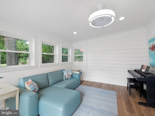 sunroom with vaulted ceiling and a wealth of natural light