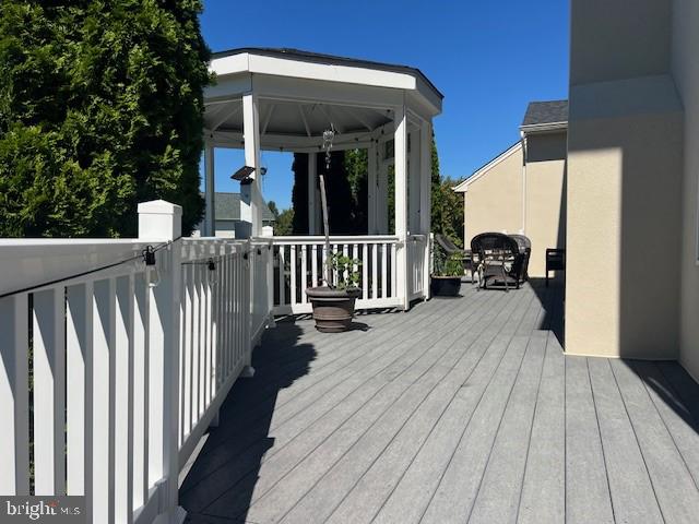 deck with a gazebo