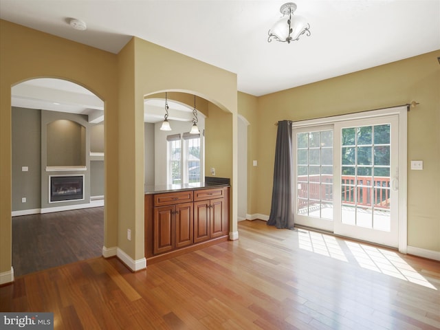 empty room featuring hardwood / wood-style floors