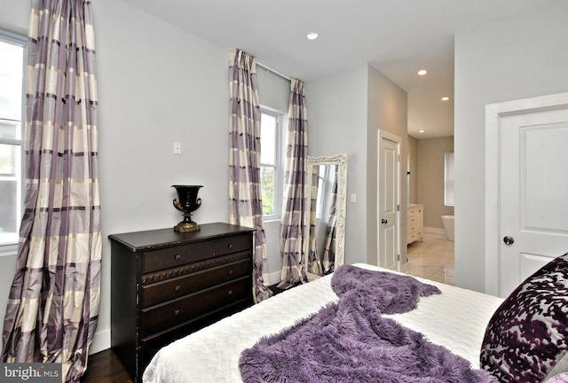 bedroom with connected bathroom