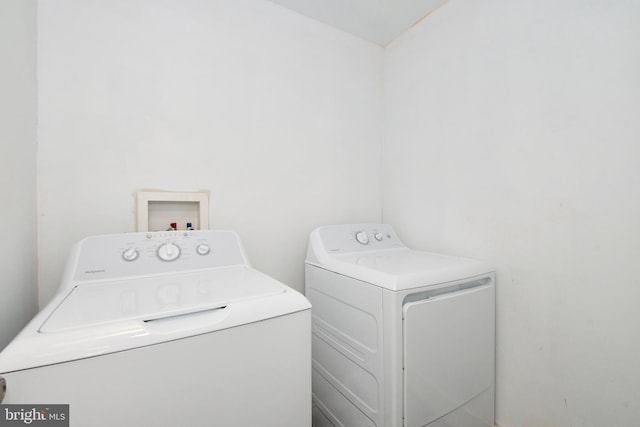 laundry area featuring washer and dryer