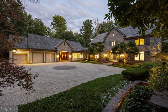 exterior space featuring a garage