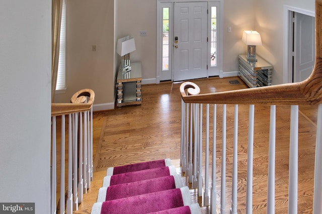 foyer featuring hardwood / wood-style floors