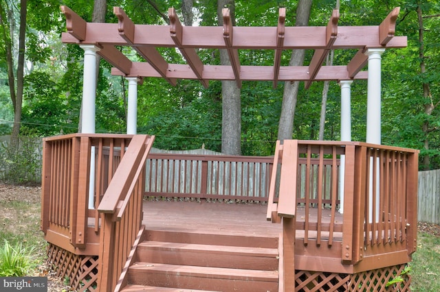 view of wooden deck