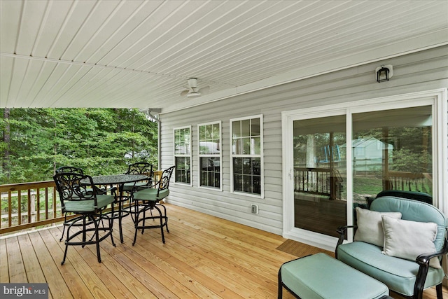 view of wooden deck