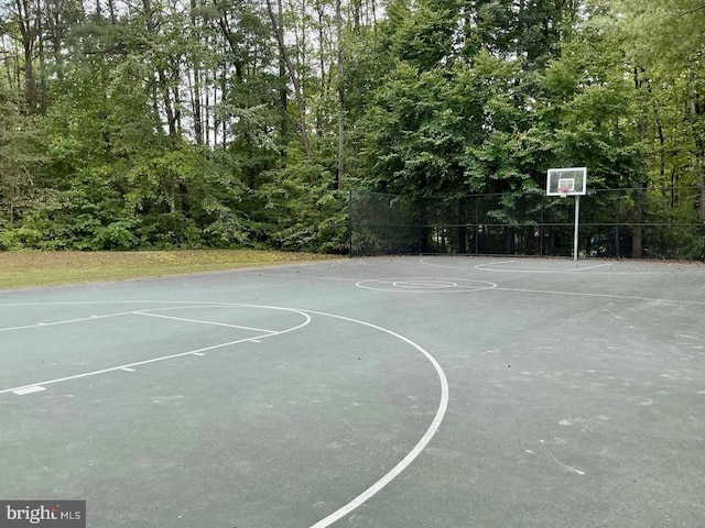 view of basketball court