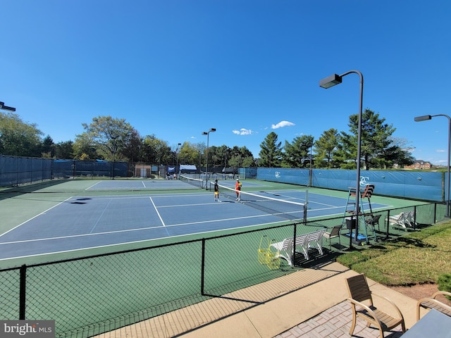 view of tennis court