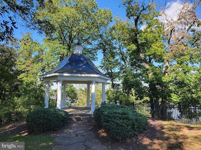 view of home's community featuring a gazebo