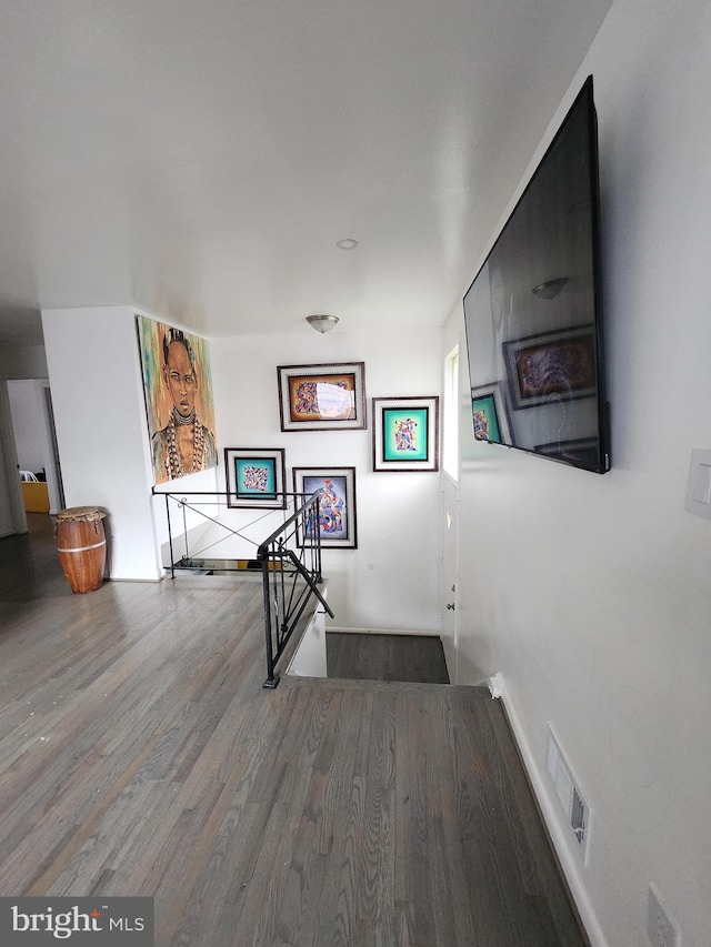 hall featuring hardwood / wood-style floors