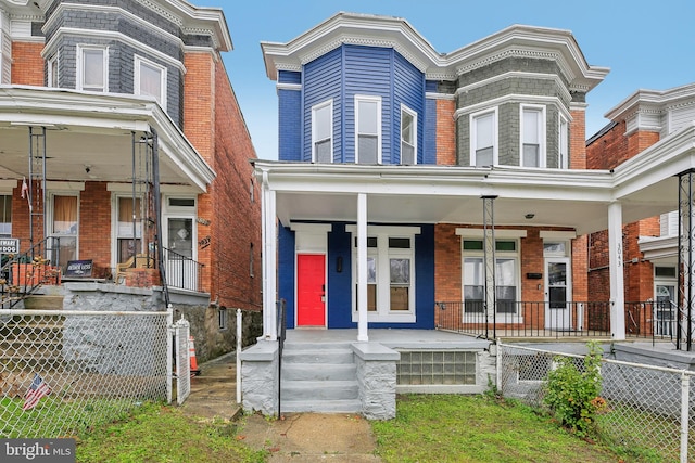 multi unit property with covered porch