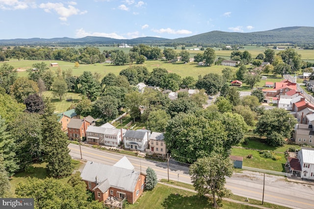 bird's eye view with a residential view and a mountain view